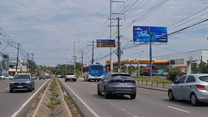 Frontlight Billboard (OOH), Av. Torquato Tapajos (Posto Shell 7000), Manaus, Brazil