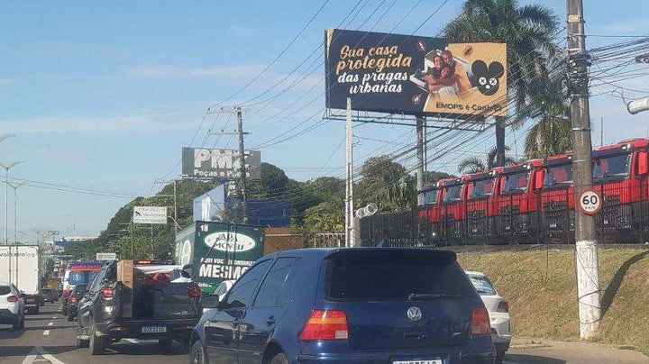 Frontlight Billboard (OOH), Av. Torquato Tapajos (Playboy), Manaus, Brazil