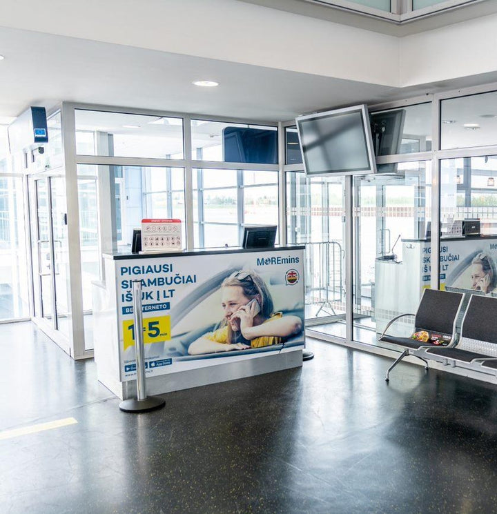 Gate Desk Stickers (6 Desks), Departures, Vilnius Airport