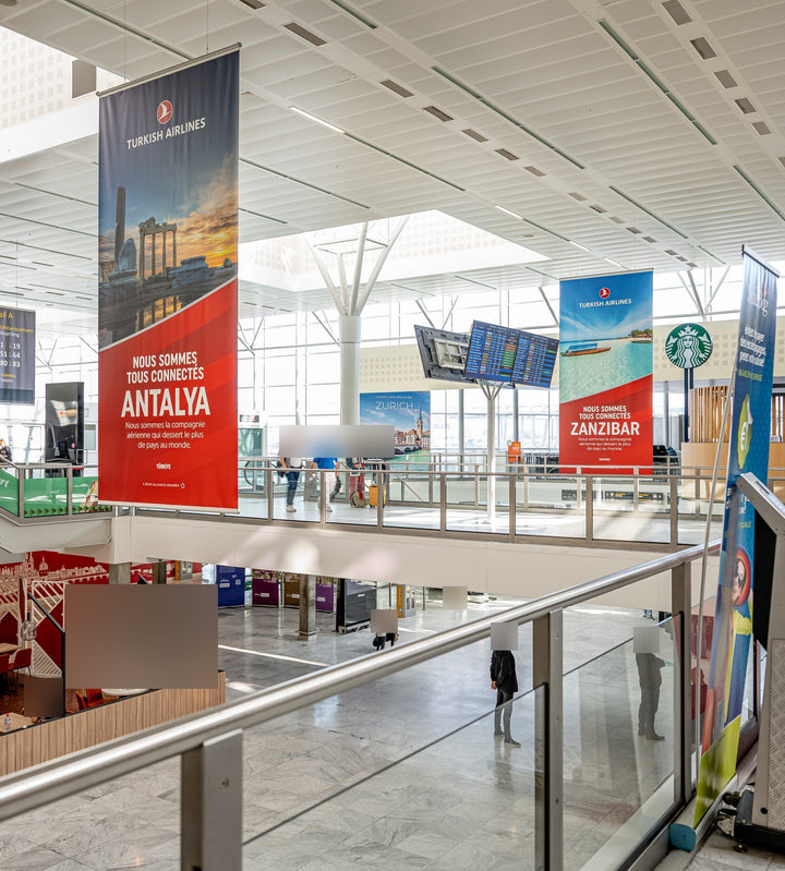 Giant Banners, Hall A, Bordeaux-Mérignac Airport, Bordeaux