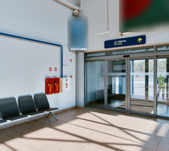 Hanging Digital Screen, Non-Schengen Arrivals Hall, Palanga Airport