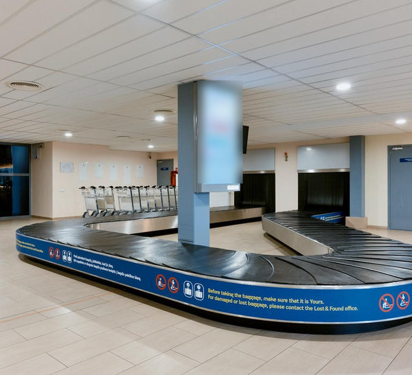 Hanging Digital Screen, Schengen Baggage Hall, Palanga Airport