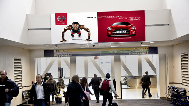 Overhead Soffit Banner (4703), Houston Bush Intercontinental Airport Terminal C North, Houston