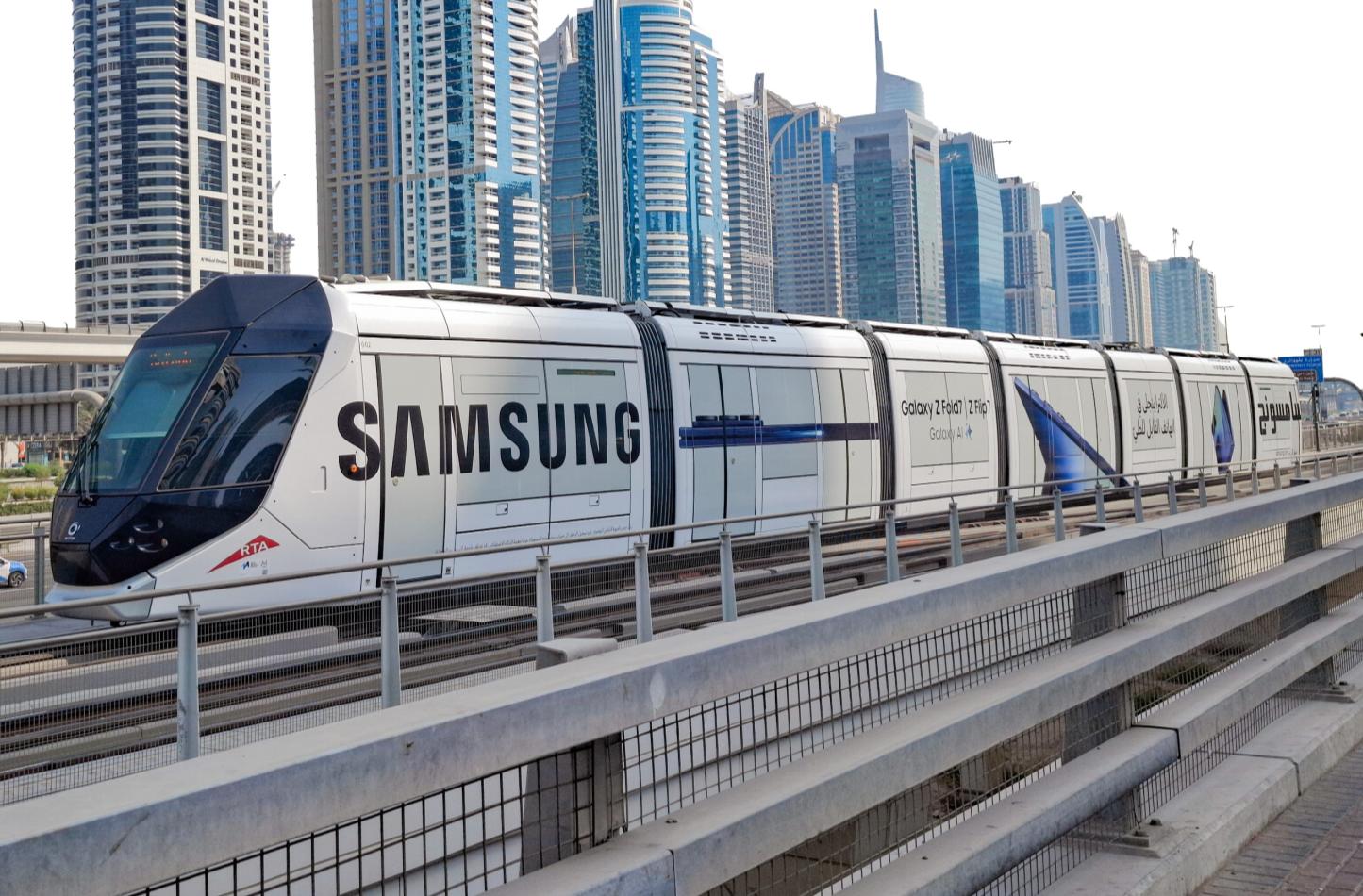 Dubai Tram Advertising, Full Tram Wrap, Dubai