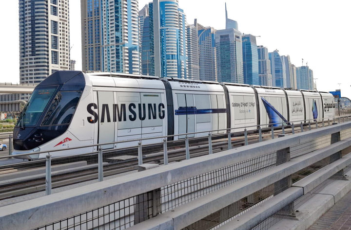 Dubai Tram Advertising, Full Tram Wrap, Dubai