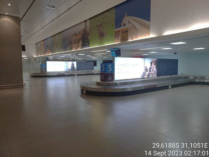 International Arrivals Baggage Claim Lightboxes, King Shaka International Airport, Durban