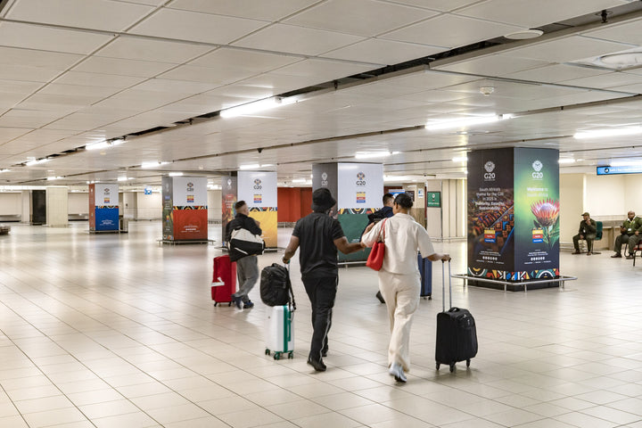 International Arrivals Customs Area Pillars, O.R. Tambo International Airport, Johannesburg