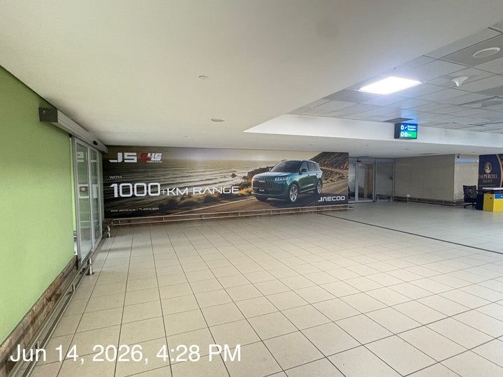 International Arrivals Wall Site After Customs, O.R. Tambo International Airport, Johannesburg