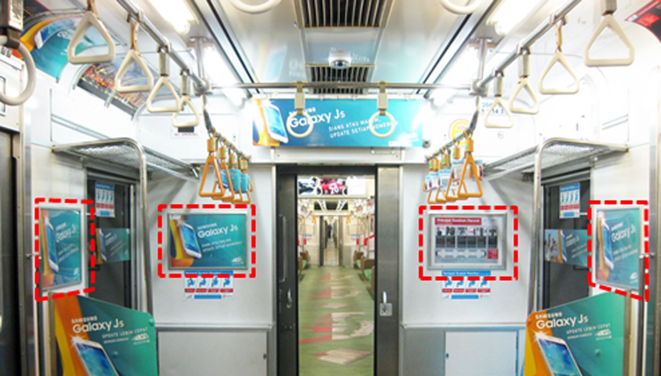 Wall Panel on a KAI Commuter Line carriage, Jabodetabek, Indonesia
