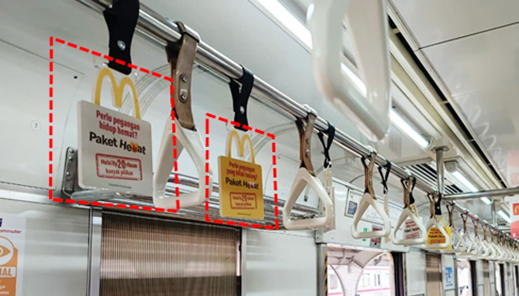 Hand Grips on a KAI Commuter Line carriage, Jabodetabek, Indonesia