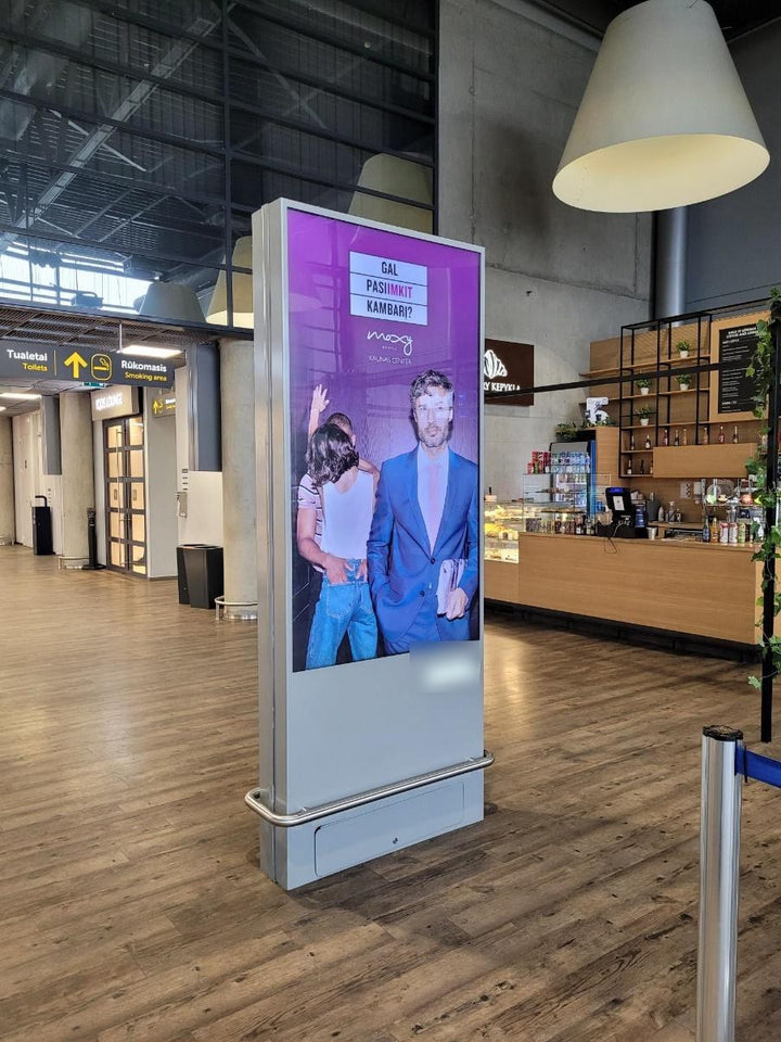 Large Digital Screens (4), Schengen Departures Hall, Kaunas Airport