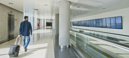 Sequential Digital Video Strip, West Side, Arrivals, Larnaca Airport