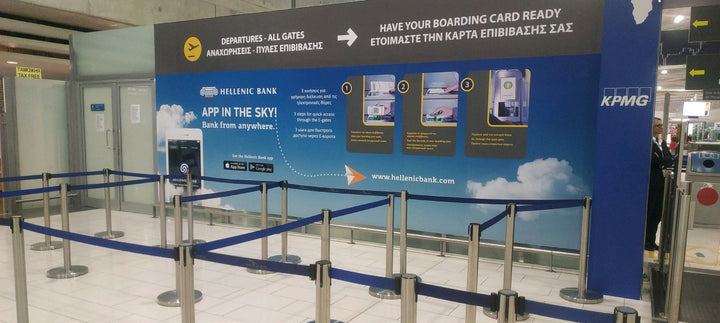 Glass Branding 24, Check-in Hall, Larnaca Airport