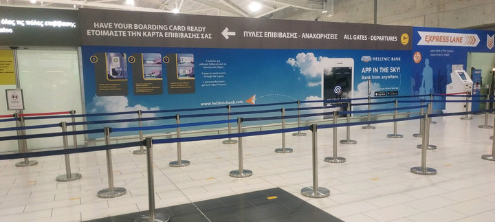 Glass Branding 25, Check-in Hall, Larnaca Airport