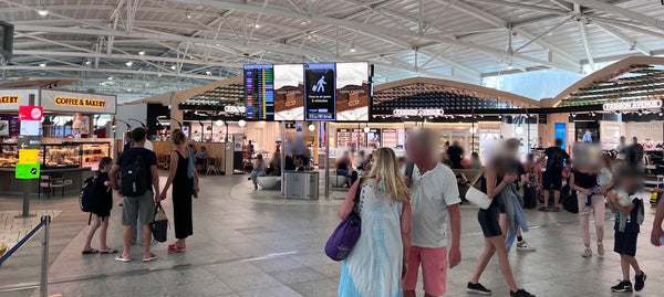 Digital Screens, Relaxing Zone, 4 Screens, Departures Lounge, Larnaca Airport
