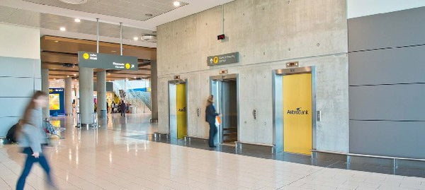 Elevator Door Branding 17, Meet and Greet Hall, Larnaca Airport