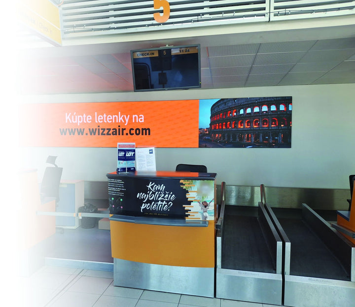 LED Screen, Check-in Hall, Košice Airport
