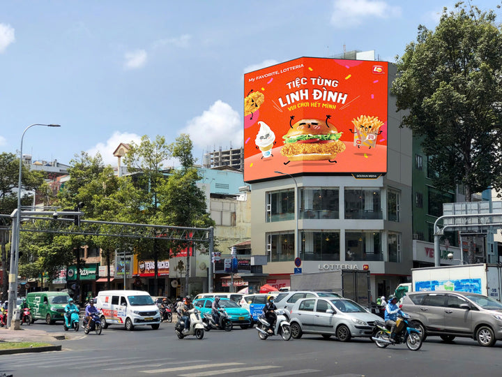 LED Screen, Lotteria 95A Trần Hưng Đạo, ward bridge Ông Lãnh, Ho Chi Minh City