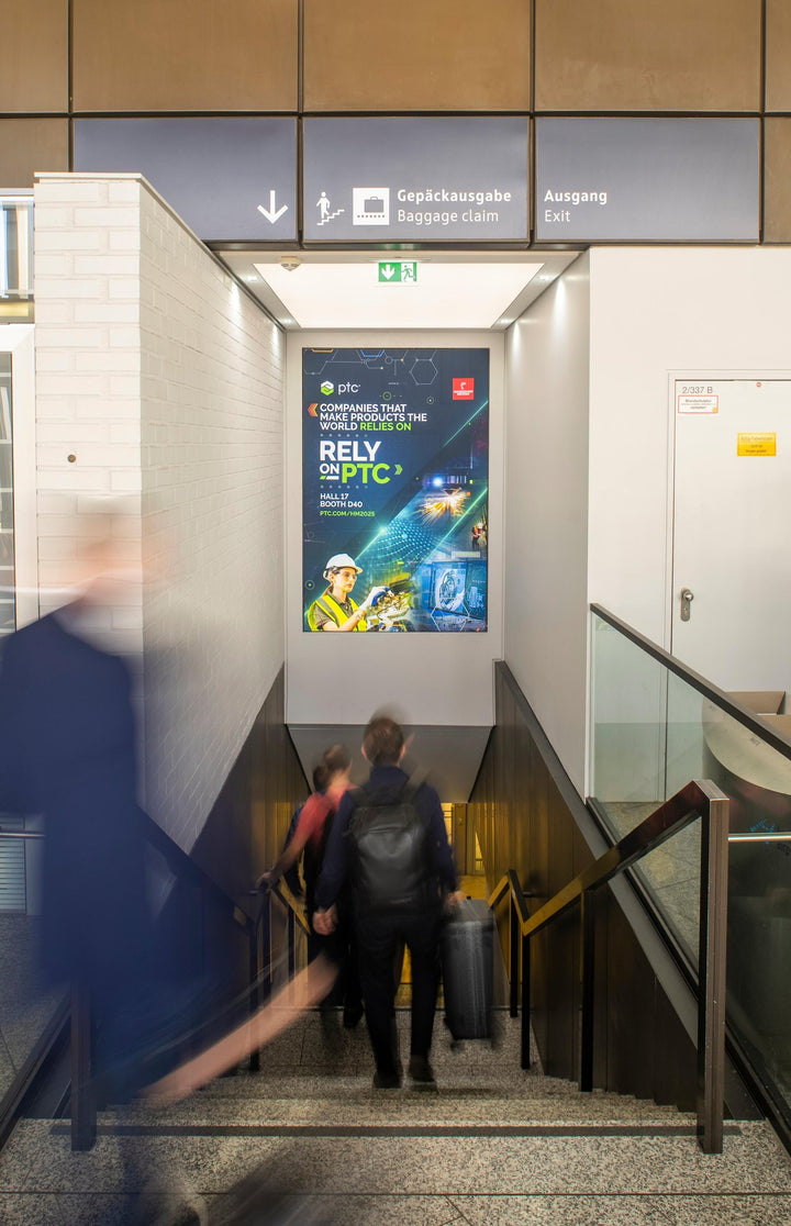 Light Box A10, Stairway to Baggage Claim, Terminal A, Hannover Airport
