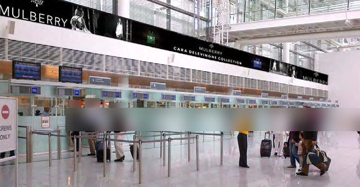 Lightbox Balustrade Above Passport Control, Terminal 2 Level 05, Munich Airport