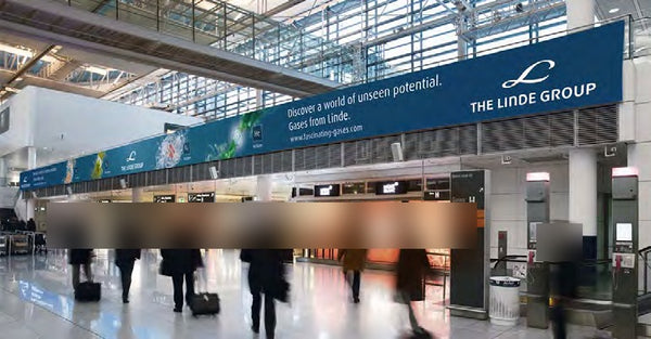 Lightbox Balustrade Behind Security, Terminal 2 Level 04, Munich Airport