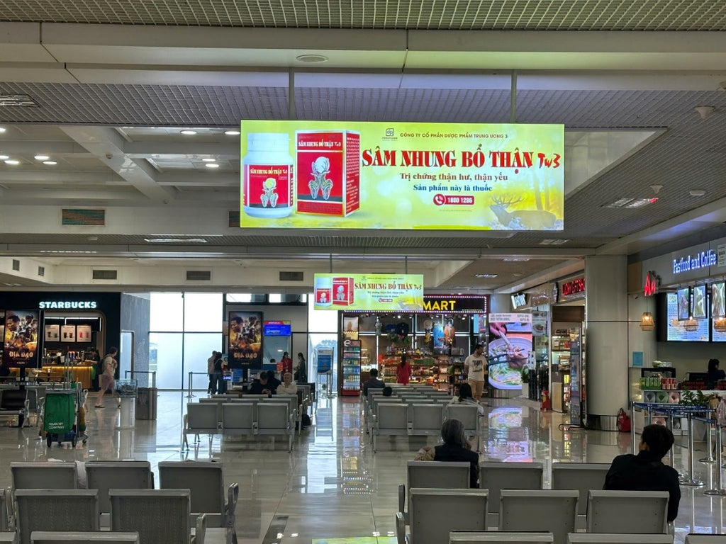 DD17 lightbox ceiling-hung departure lounge khu D (phía wing B), Vietnam