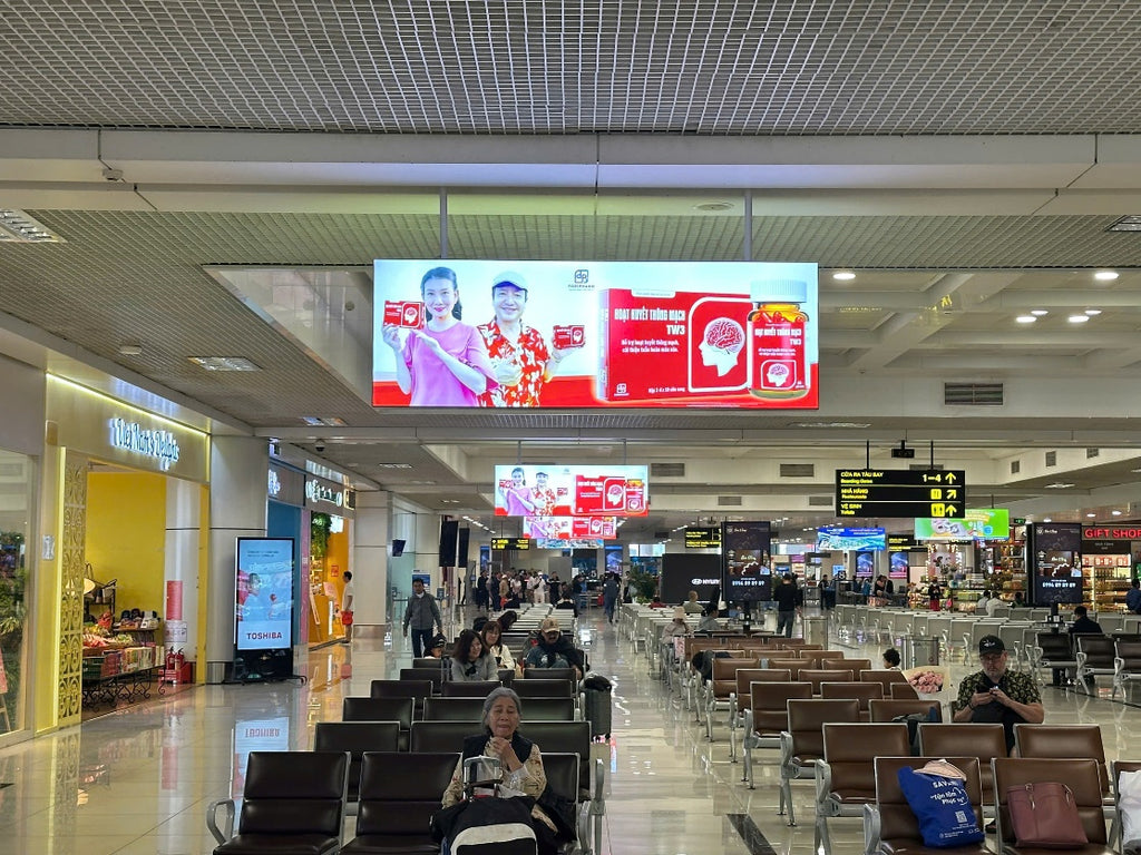 DD17 lightbox ceiling-hung departure lounge khu D (phía wing B), Vietnam