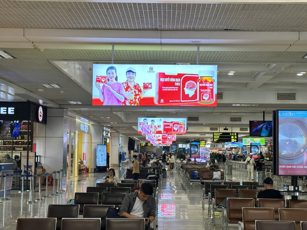 DD18 lightbox ceiling-hung departure lounge khu D (phía wing B), Vietnam