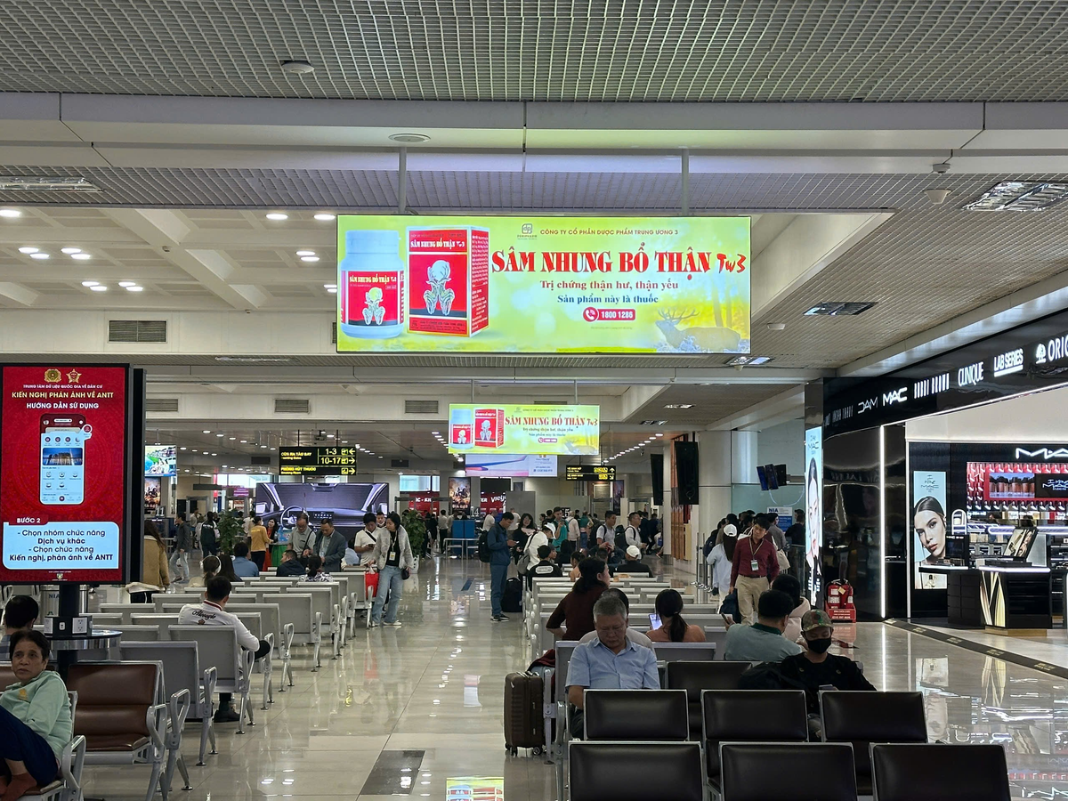 DD20 lightbox ceiling-hung departure lounge khu D (phía wing A), Vietnam