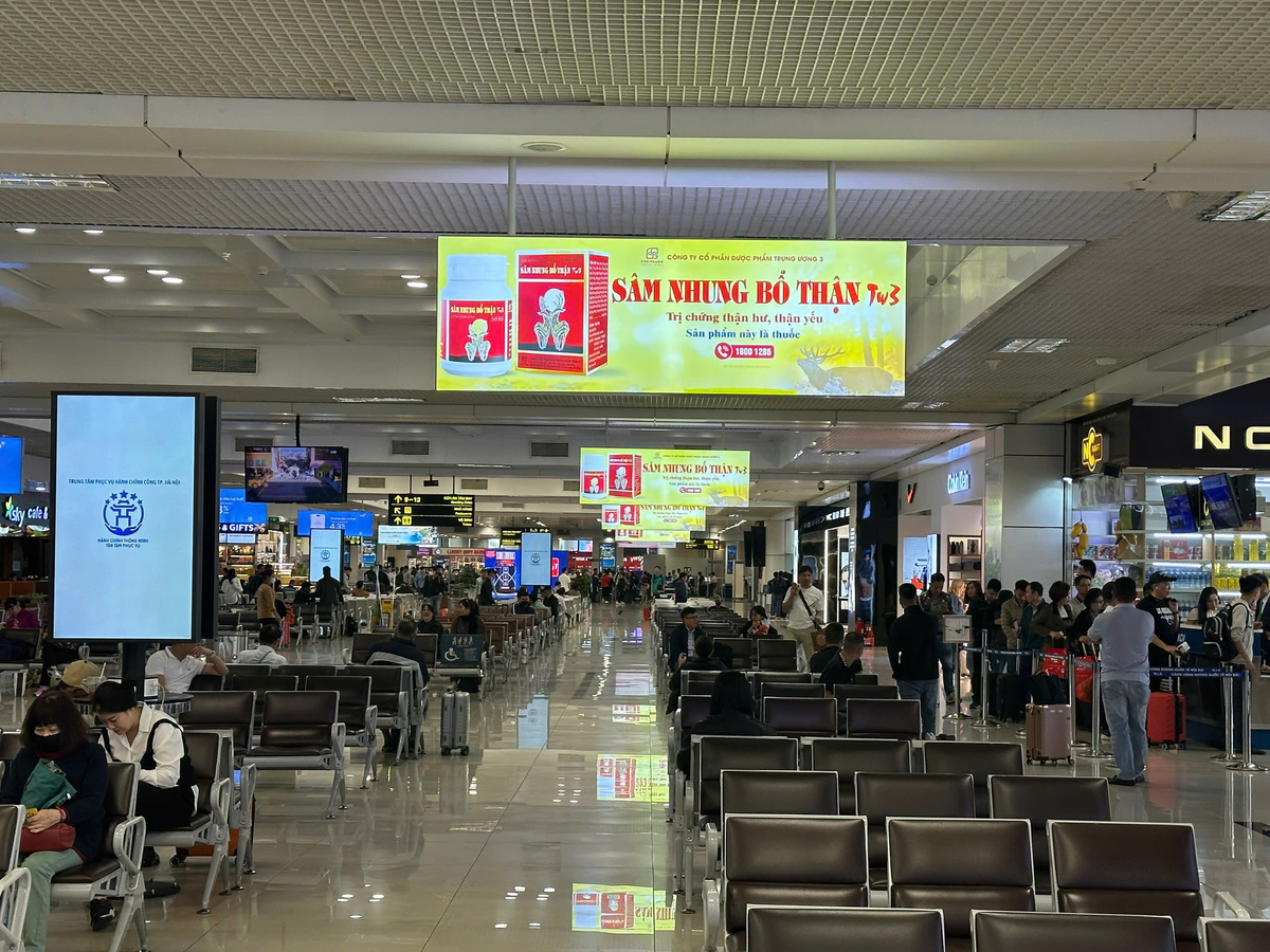 DD22 lightbox ceiling-hung departure lounge khu D (phía wing A), Vietnam
