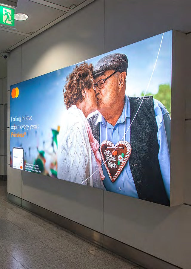 Lightboxes Access to Baggage Claim, Terminal 2 Level 04, Munich Airport