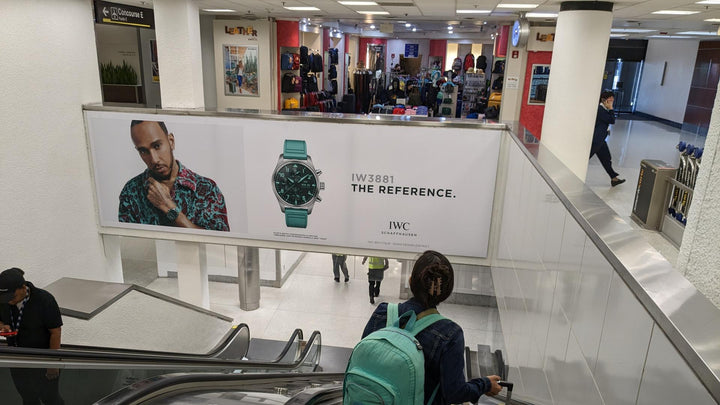 Overhead Escalator Banner (2525), Miami International Airport Concourse E, Miami