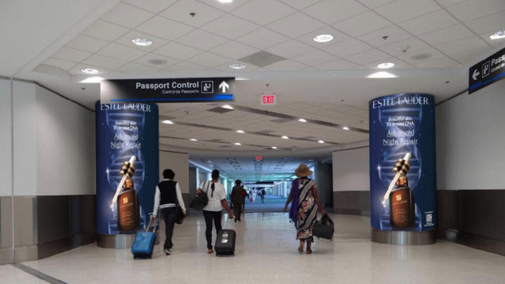 Customs Column Wraps (3152, 3153), Miami International Airport Concourses H and J, Miami