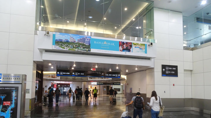 Overhead Soffit Banner (2476), Miami International Airport North Terminal, Miami