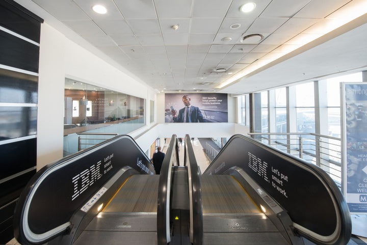International Departures Bulkhead and Escalator, O.R. Tambo International Airport, Johannesburg