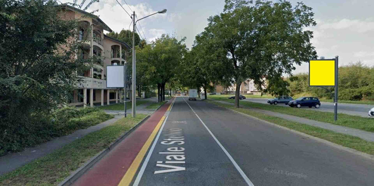 Billboard Viale Stelvio dopo Via Aprica, Busto Arsizio, Italy