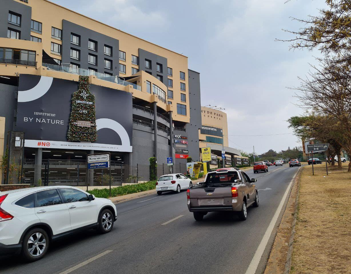 Hyde Park Hotel Facade billboard Johannesburg