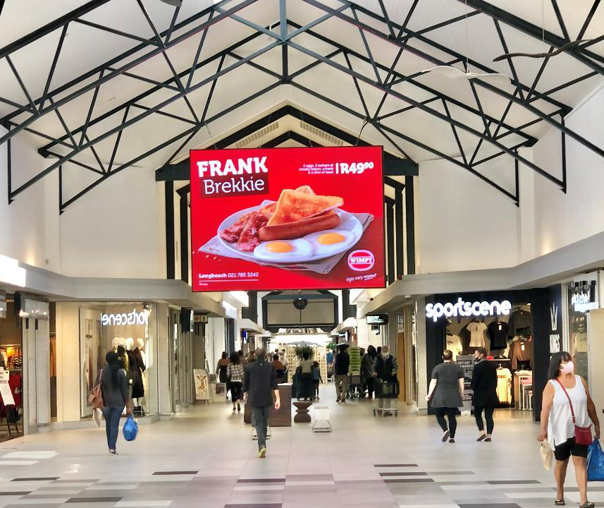 Longbeach Mall digital screen Cape Town