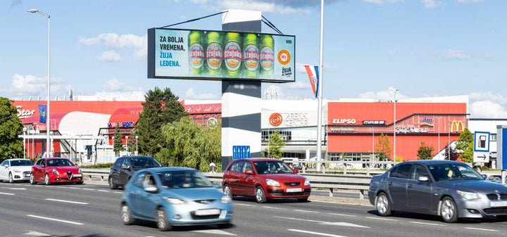 Large-Format Digital Screens, Jadranska Avenue (West Gateway), Zagreb, Croatia