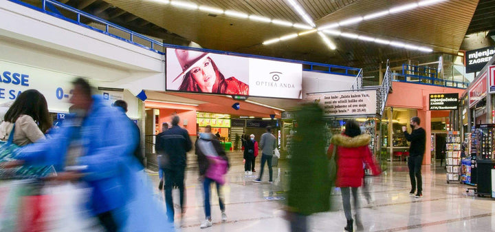 Digital Banner, Zagreb Central Bus Station, Zagreb, Croatia