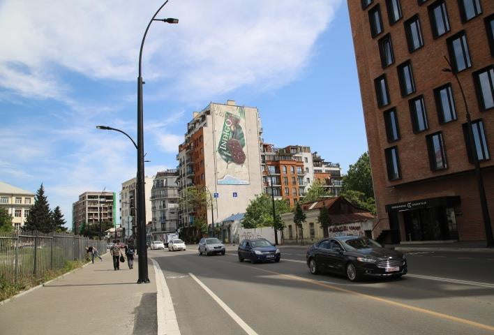 Wall-Mounted Billboard (OOH), Tsamebuli Street, Tbilisi, Georgia