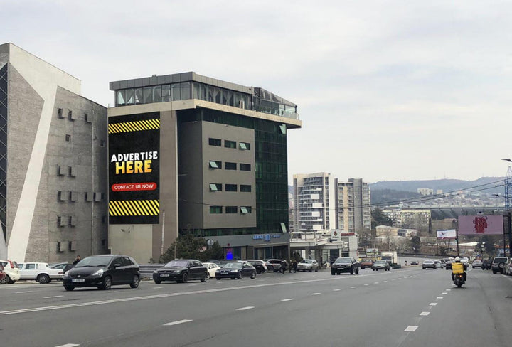 Wall-Mounted Billboard (OOH), Saakadze Square, Direction to Embankement, Tbilisi, Georgia