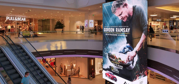 Mall Digital Elevator Screen, City Center One West, Zagreb, Croatia