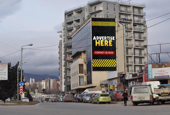 Wall-Mounted Billboard (OOH), Guramishvili Street, Tbilisi, Georgia