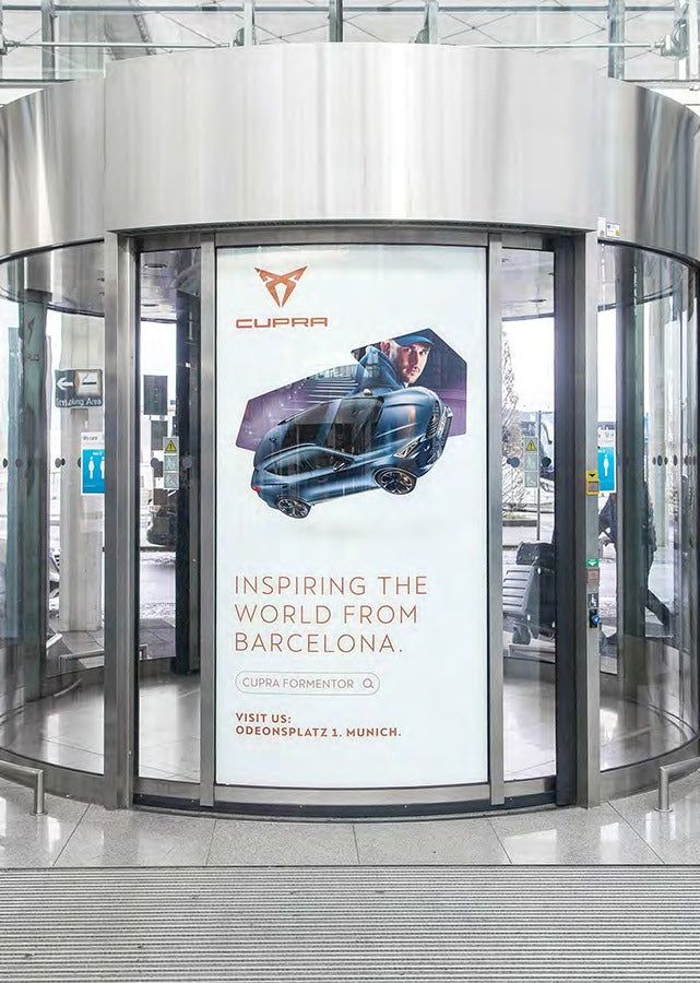 Revolving Door Branding, Terminal 2 Levels 03 and 04, Munich Airport