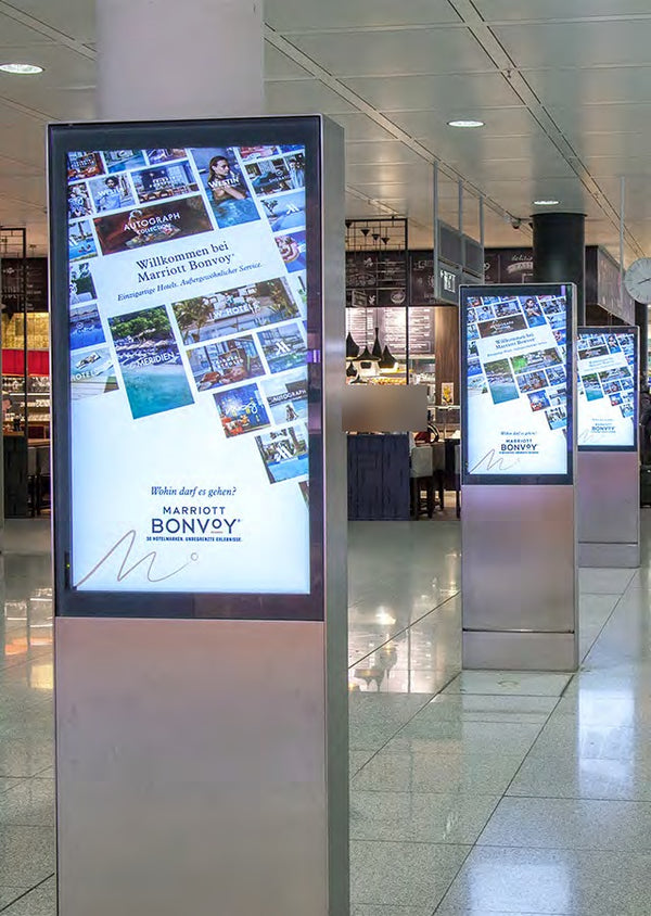 Schengen Digital Columns Package, Terminal 2 and Satellite Level 04, Munich Airport