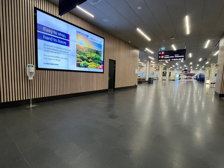 Screen Opposite Border Control, Keflavík Airport
