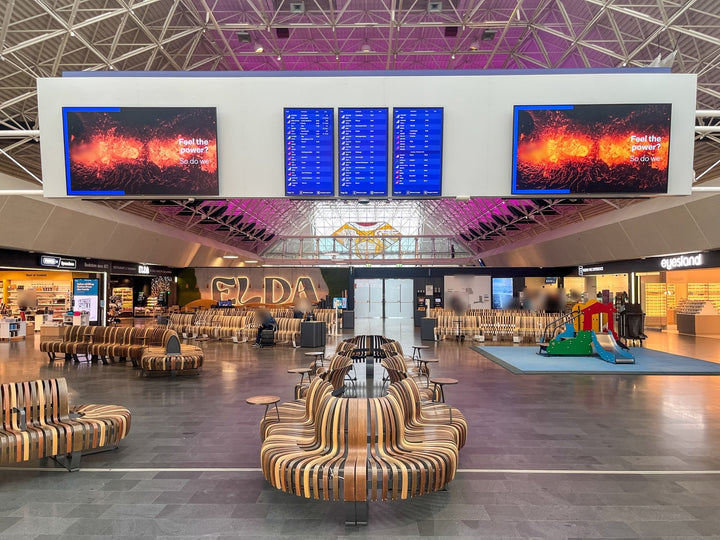 Screens in the Shopping Area (4), Departures, Keflavík Airport