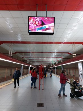 Sofia Metro Digital Screens, Konstantin Velichkov Station, Sofia