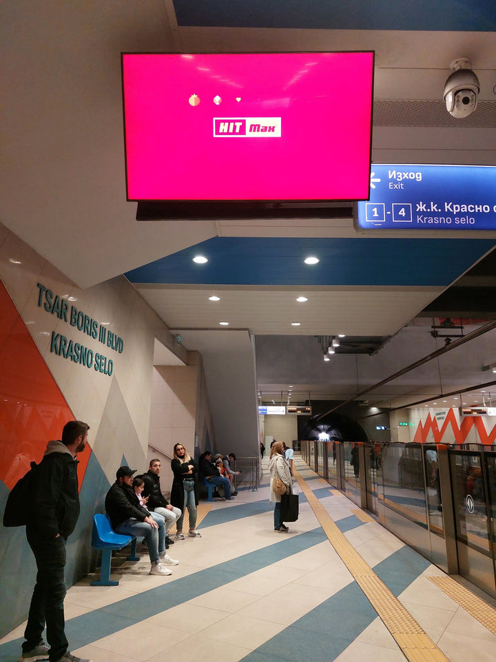 Sofia Metro Digital Screens, Krasno Selo Station, Sofia
